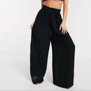 Summersalt the perfect palazzo satin pants, size Large